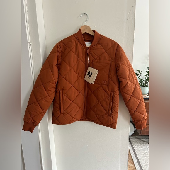 Small Frank And Oak Skyline Reversible Bomber in Orange - NWT - Picture 4 of 6